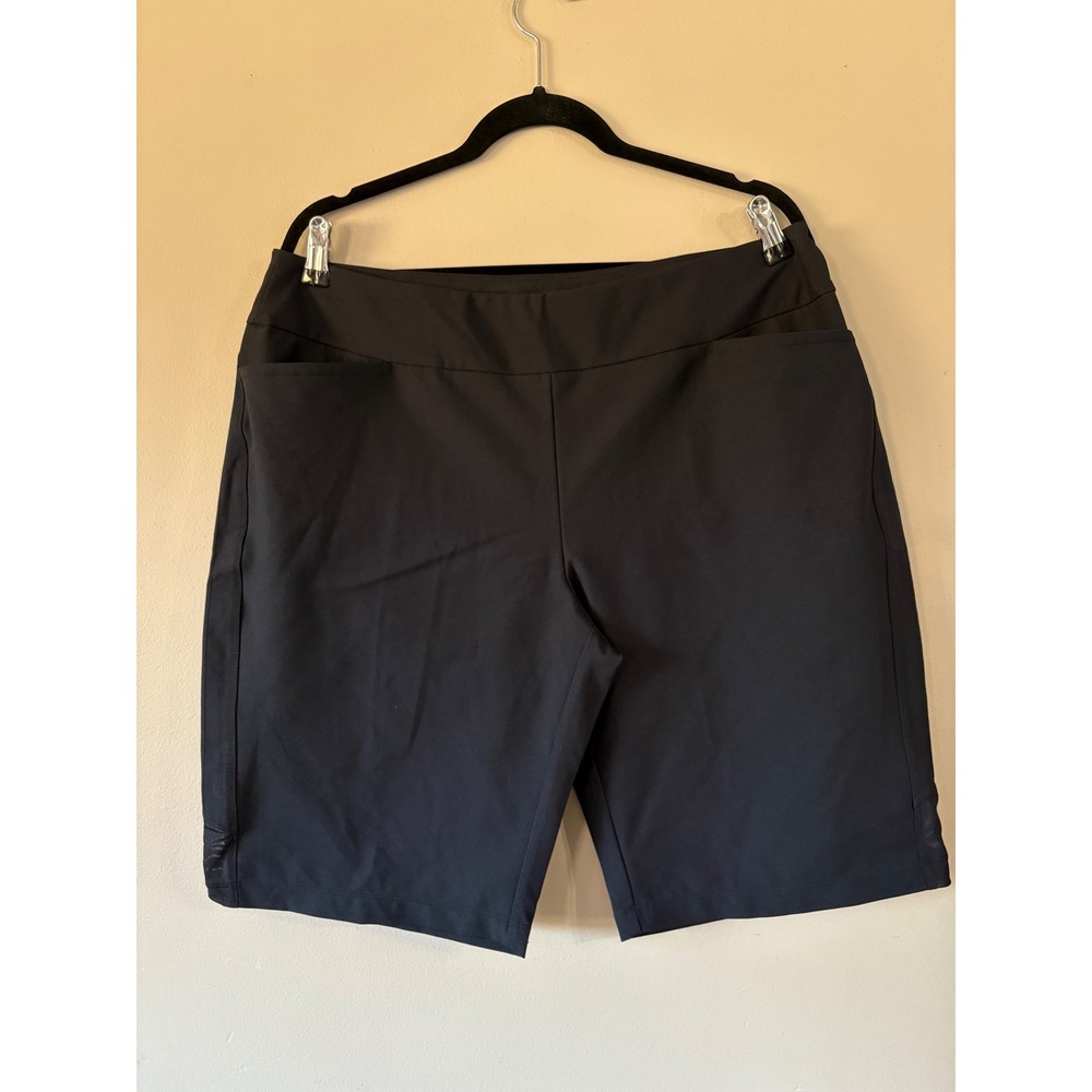 Tail White Label Womens 16 Black Golf Shorts Pull On Activewear 11.25" Inseam